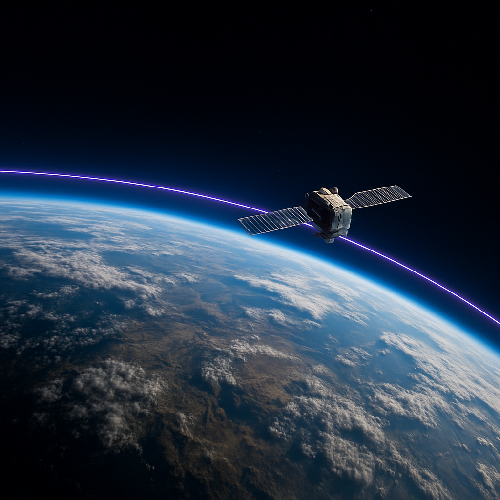 satellite on orbit